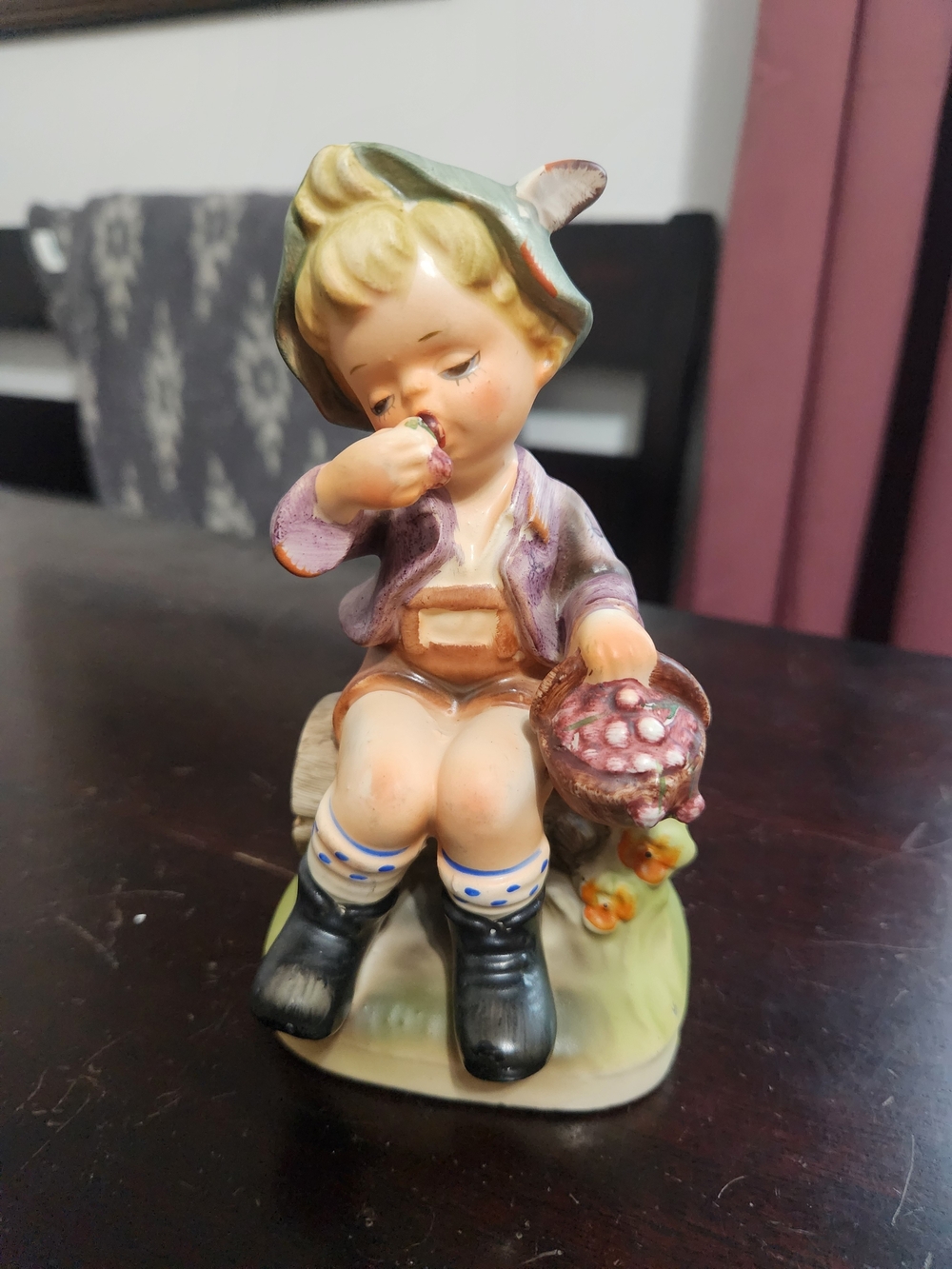 Vintage Napco Hand-Painted Porcelain Boy Figurine